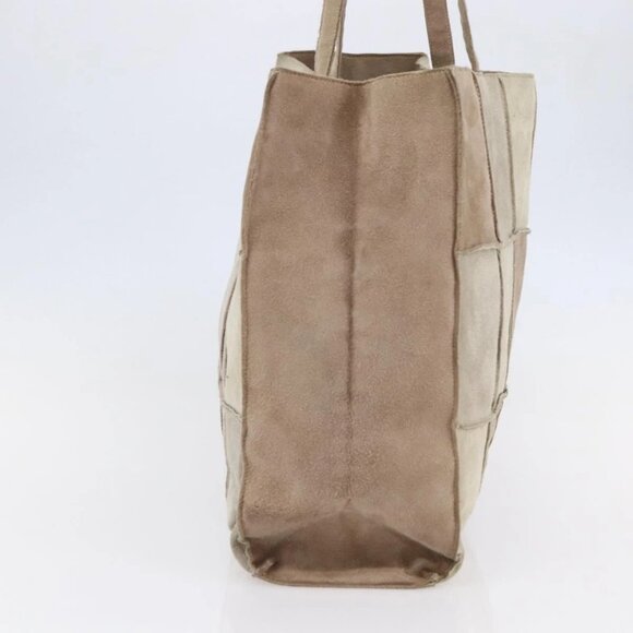 CHANEL patchwork Tote Bag Suede Beige CC - Picture 7 of 15